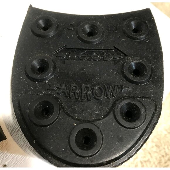 Vintage Hood Arrow Rubber Heels Size 10-11 Black New Old Stock - Picture 6 of 8